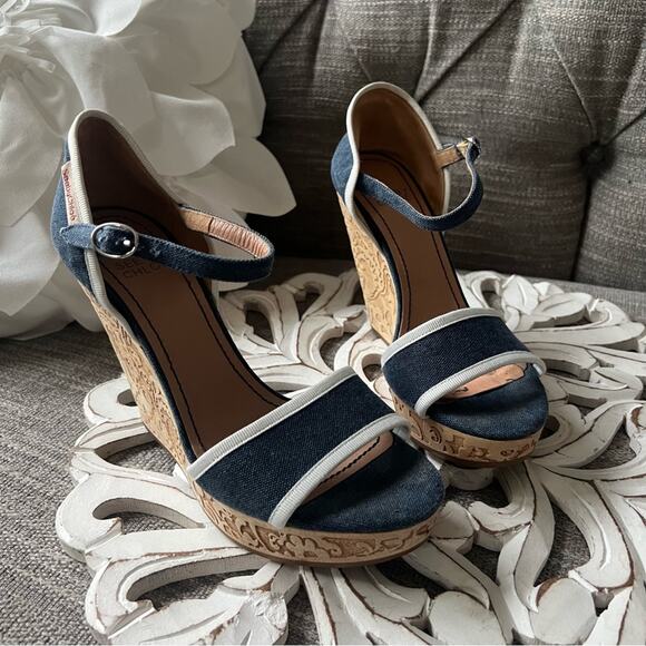 See by Chloe Platform Wedge Sandals Shoes Women’s 37 US 7 - Picture 3 of 14